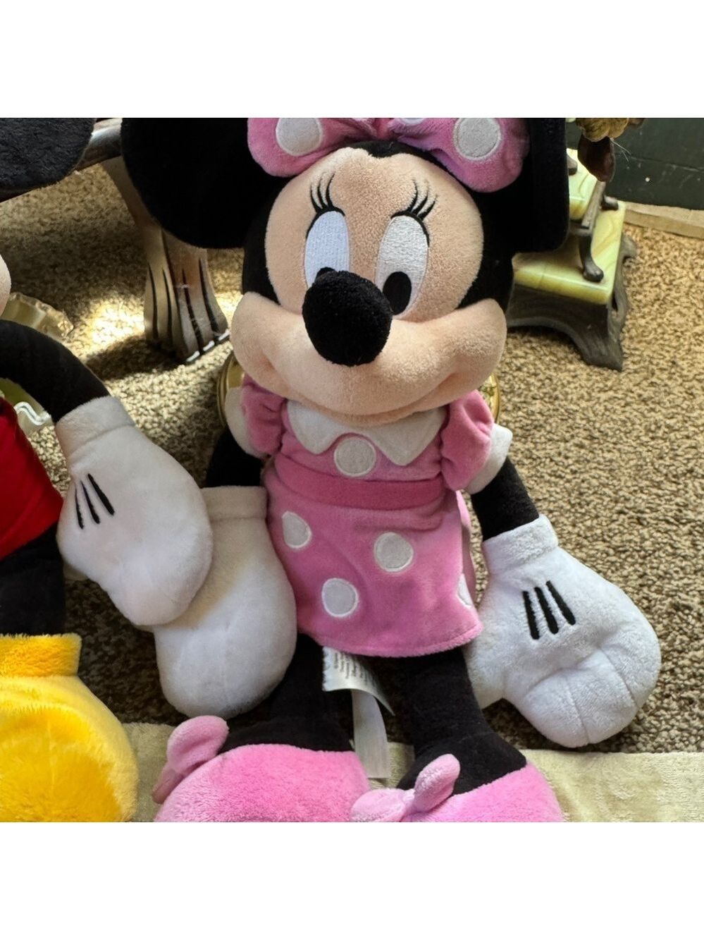 Disney Set of 3 Mickey Mouse, Minnie Mouse and Baby Minnie Stuff Toys - Picture 4 of 7
